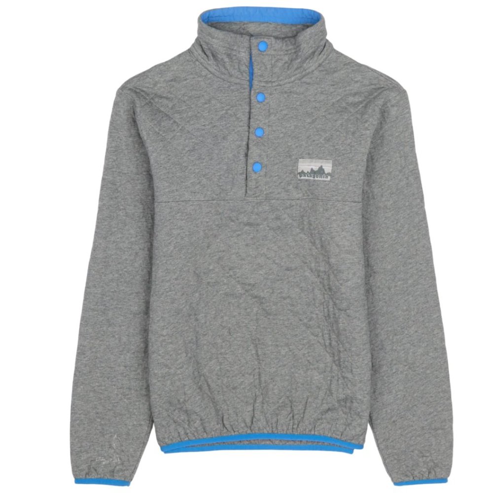 Patagonia Medium Men's Feather Grey Legacy Diamond Quilt Snap-T